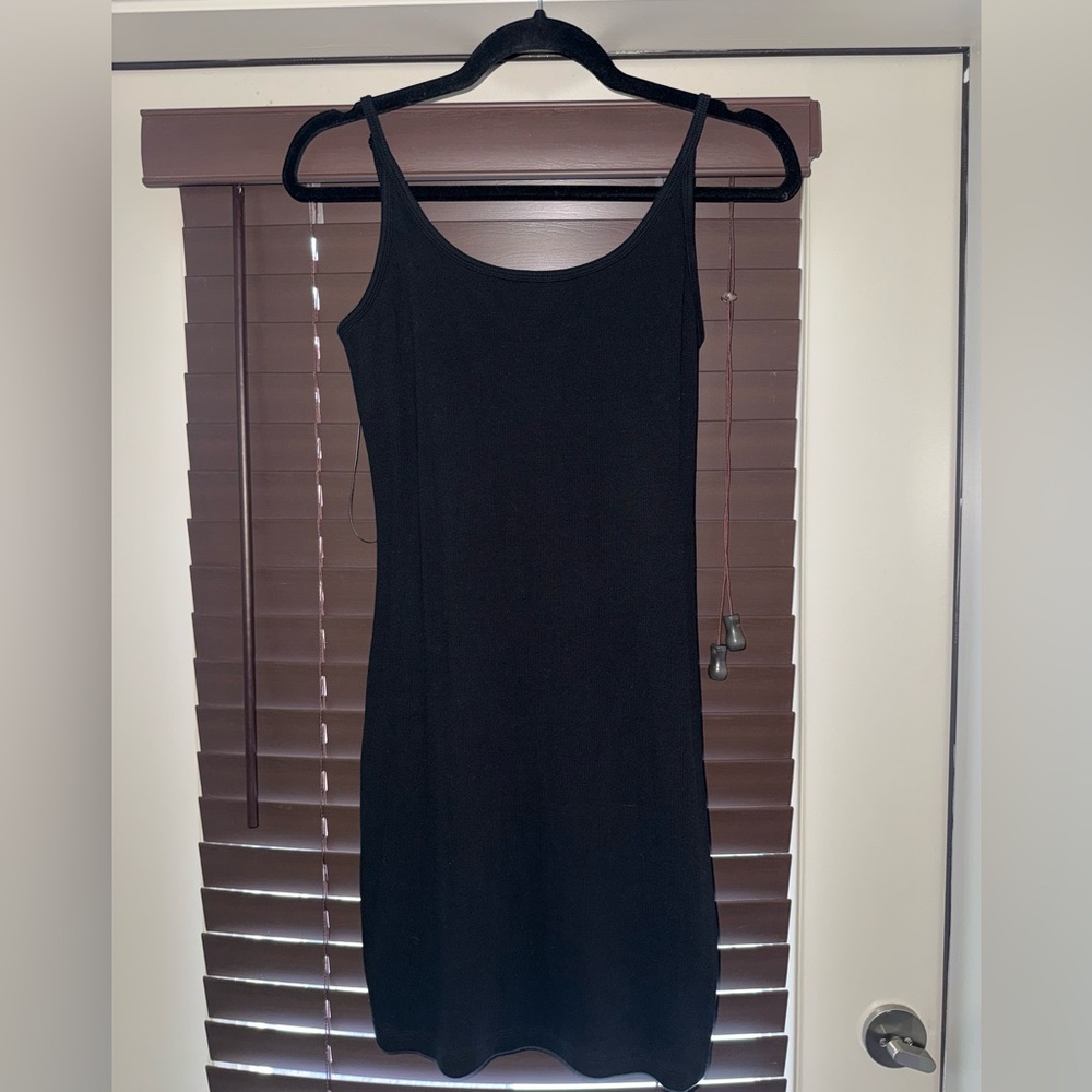 Old Navy Black Ribbed Mini Dress